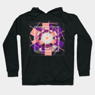 Geometric purple abstract modern Hoodie